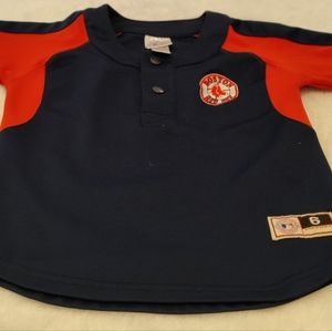 Great Condition: MLB Boston Red Sox Pull Over Jersey Youth 6